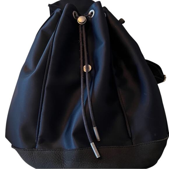 KIPLING Y2K Backpack Sling Bag VINTAGE Navy Blue Nylon Suede FAST SHIP 3270-5 main image 11